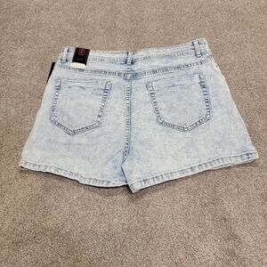 Y2K 2000s streetwear trendy No Boundaries Mirco Mini denim skort short sz 13